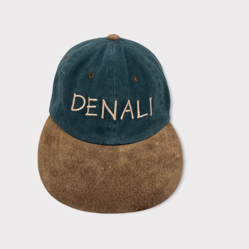 Arctic Circle Enterprises Mens Baseball Cap‎ Hat Green Brown Color Block Denali